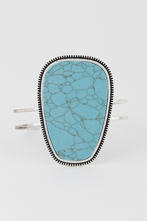 Vintage Stone Cuff Bracelet