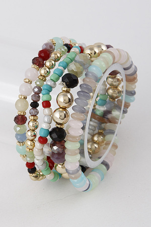 multiple layering bead bracelet 9EBE5