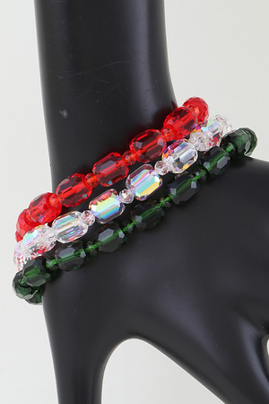 Geometric Crystal Beaded Bracelet