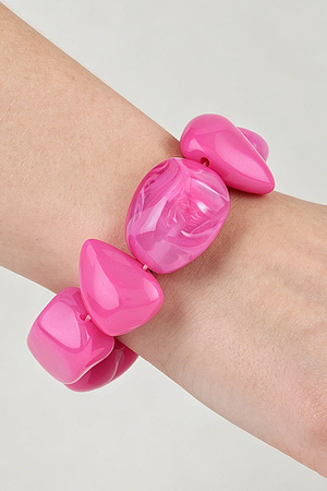 Multi Abstract Stone Beaded Bracelet