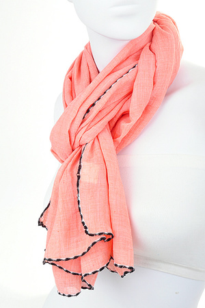 Trimmed accent scarf-pc-baf4