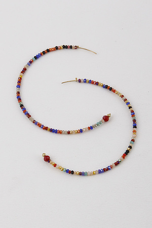 Beads embellished hoop earring  9EBE6