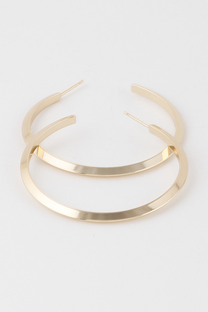 Minimal Shiny Hoop Earrings