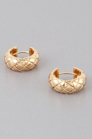 Quilted Hoop Earrings