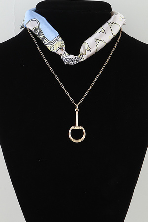 Equestrian Fabric Knot Chain Necklace