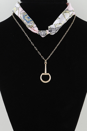 Equestrian Fabric Knot Chain Necklace