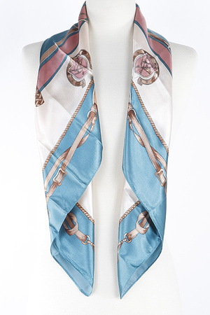 Two Toned Royal Pattern Silk Scarf
