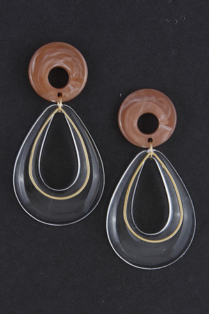 Plastic Teardrop Dangle Earrings 8HAB6