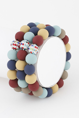 Glitter Clay Bead Bracelet