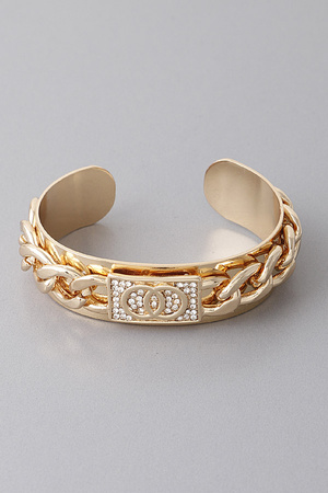 Luxury Curb Chain Cuff Bracelet