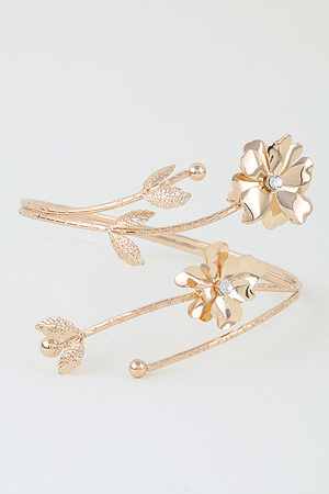 Polished Flower Arm Cuff