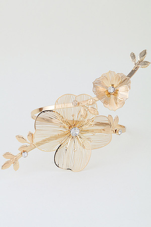 Delicate Flower Vine Arm Cuff