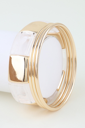 Multi Polished Tortoise Stone Bracelet