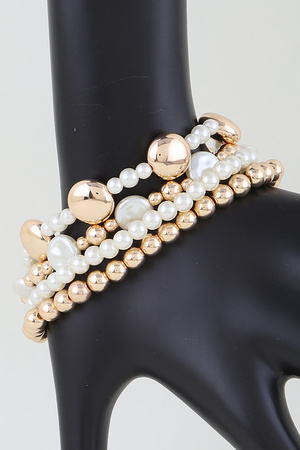 Multi Pearl Beaded Bracelet