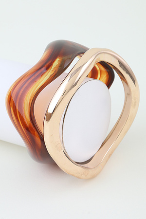 Modern Ripple Wave Cuff Bracelet