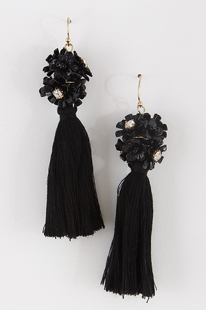 Roses & Tassel Earrings 7LBE3