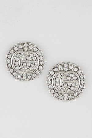 Jeweled CG Stud Earrings