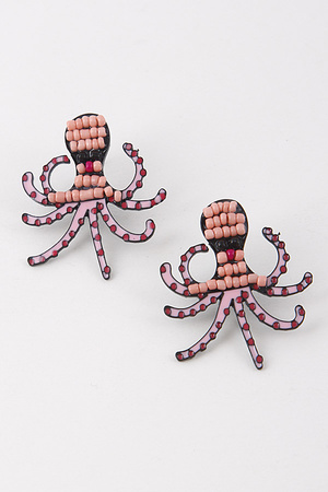 Squid Beaded Earrings 9DBD2