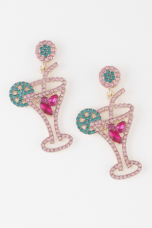 Crystal  Cocktail  Dangle  Earrings