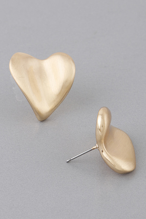 Abstract Heart Stud Earrings