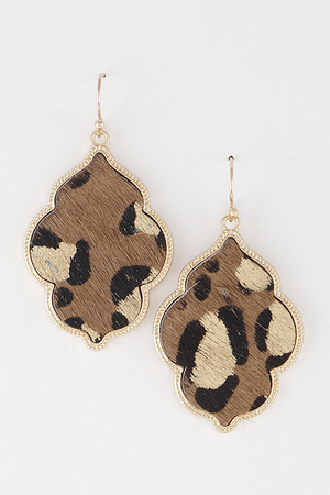 Classic Animal Print Drop Earrings