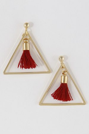 Triangle & Tassel Earrings 7HAC10