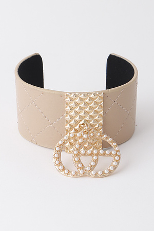 Quilted Open Cuff Bracelet