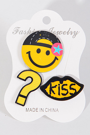 "Kiss Me" Inspired Cute Pin Set