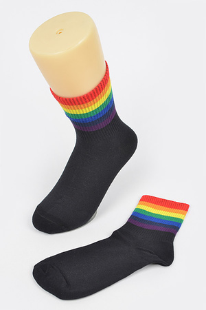 Rainbow Trim Ankle socks.