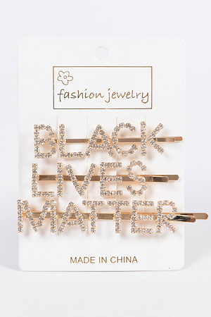 BLM Rhinestone Hair Pin.
