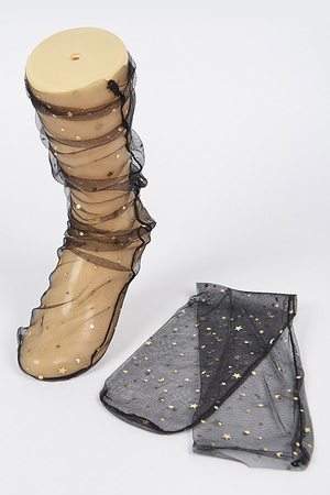 Glitter Mesh Socks