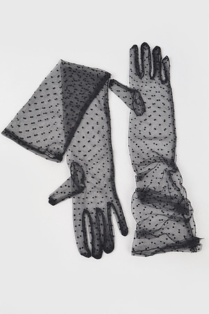 Long Polka Dot Gloves