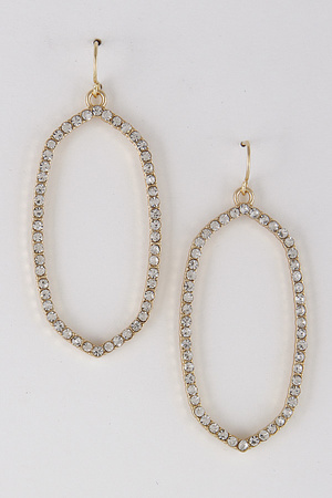Oval Rhinestone Earrings 8BCA5