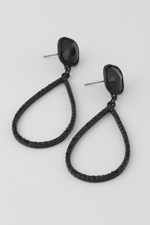 Jeweled Rhinestone Frame Earrings