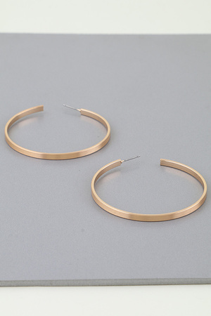 Matte Thin Hoop Earrings