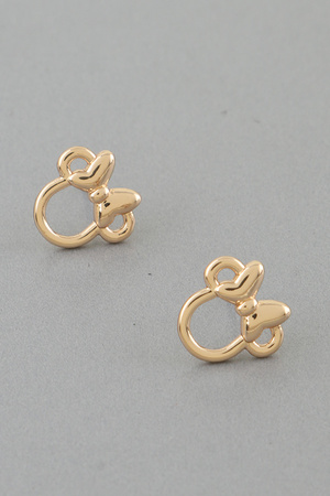 Ribbon Mouse Stud Earrings