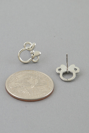 Ribbon Mouse Stud Earrings