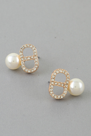 Bejeweled Mariner Chain Stone Drop Earring