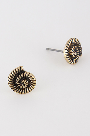 Spiral Antique Style Stud Earrings 8BAB4