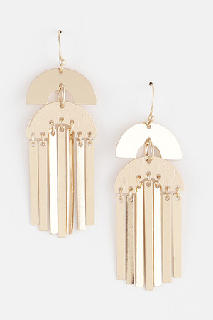 Double Arch Bar Drop Earrings