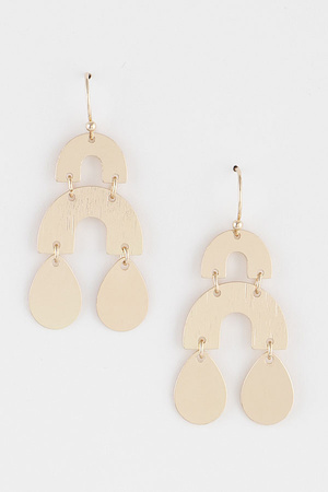 Double Arch Teardrop Earrings