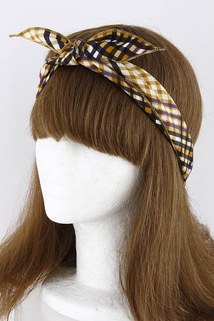 Checkered Two-Tone Headband 9ECA