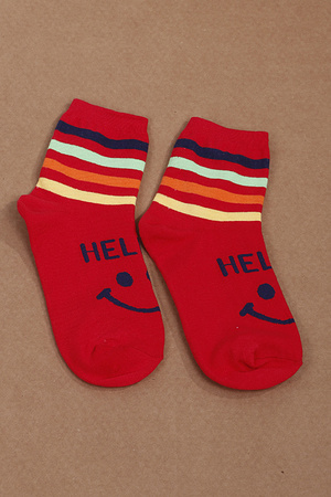 Striped Hello Socks