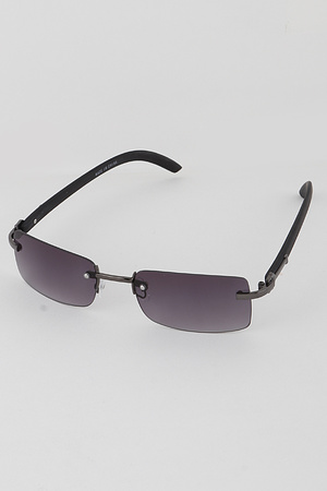 Retro Rectangular Gradient Lens Sunglasses