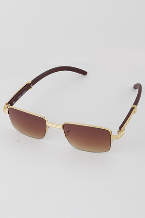 Half Rimmed Rectangular Sunglasses