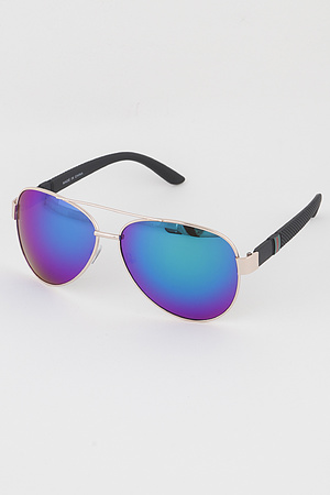 Multi color Braced Aviators Sunglasses