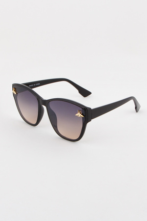 Insect Charm Embellished Sunglasses