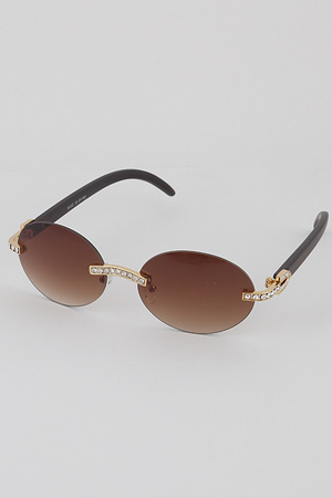 Rimless Round Sunglasses