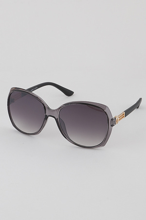 Curved Round Sunglasses