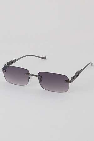 Rimless Rectangular Sunglasses